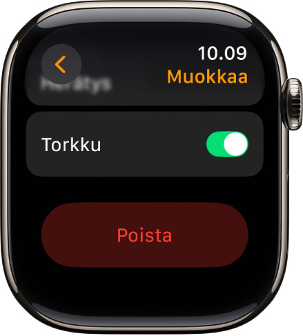 Muokkaa-näyttö, jonka alareunassa on Poista-painike.