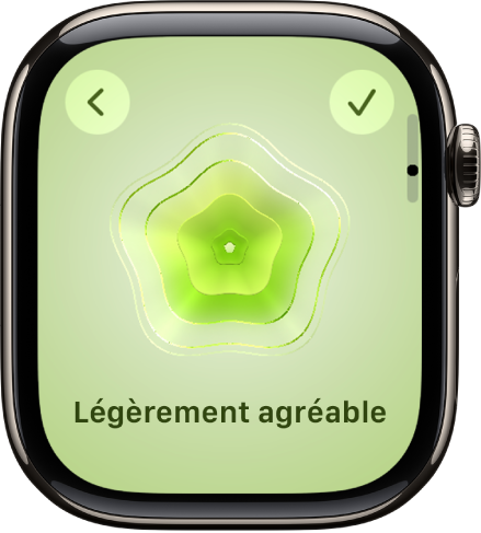 L’app Pleine conscience qui affiche un état d’esprit.