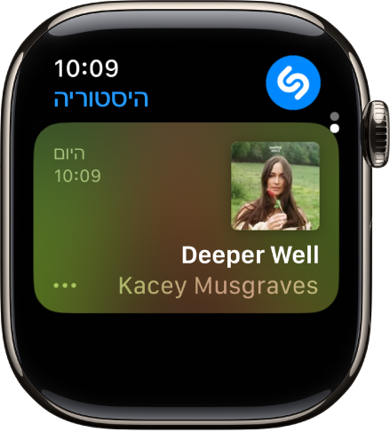 סך שמראה שירים קודמים שזוהו ב״זיהוי מוזיקה״.