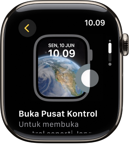 Kiat untuk membuka Pusat Kontrol.