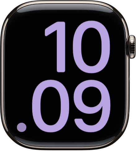 Wajah jam Ekstra Besar menampilkan waktu dalam format digital.