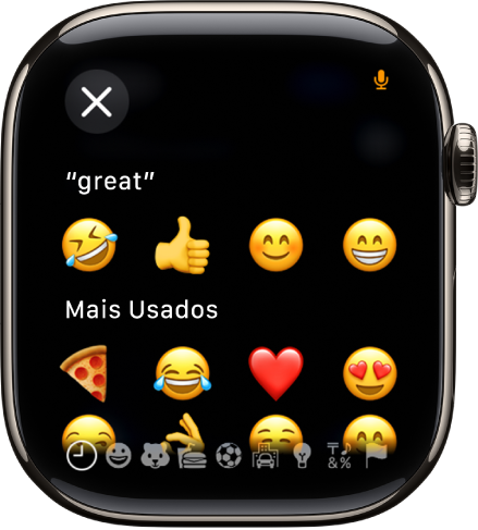 A tela do campo de texto mostrando um emoji.