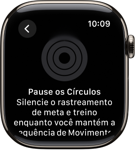 A tela Pause os Círculos.
