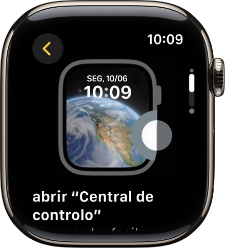 Uma dica para abrir a central de controlo.