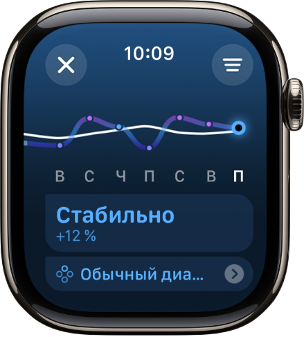 В приложении «Активность» показаны примерные расчеты тренировочной нагрузки.
