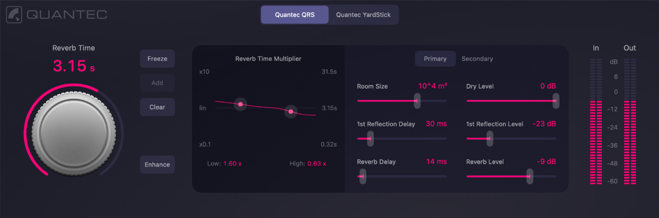 The main set of QRS controls.