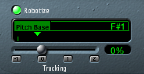 Vocal Transformerの「Robotize」コントロール。