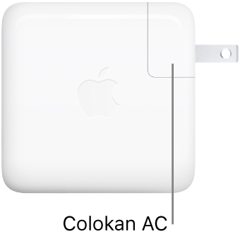 Adaptor daya USB-C 70W.