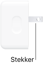 De compacte lichtnetadapter van 35 W met twee USB-C-poorten.