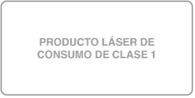 Etiqueta de producto láser de Clase 1.