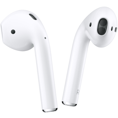 „AirPods 1“ ir „AirPods 2“.