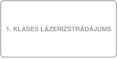 1. klases lāzerierīces marķējums.