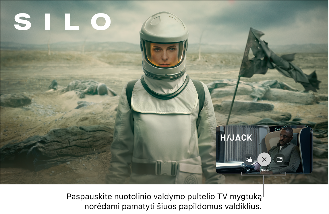 Papildomi „Picture in Picture“ valdikliai