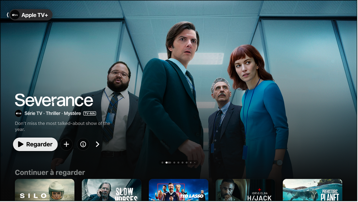 Écran montrant l’app Apple TV+