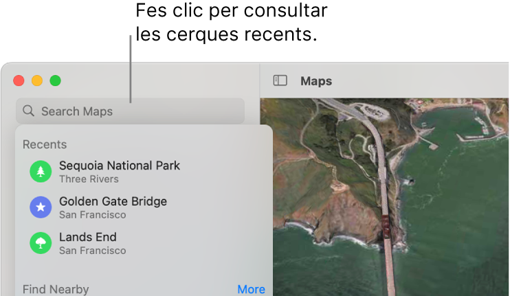 El camp de cerca de la part superior esquerra. A sota es mostren vàries cerques recents.