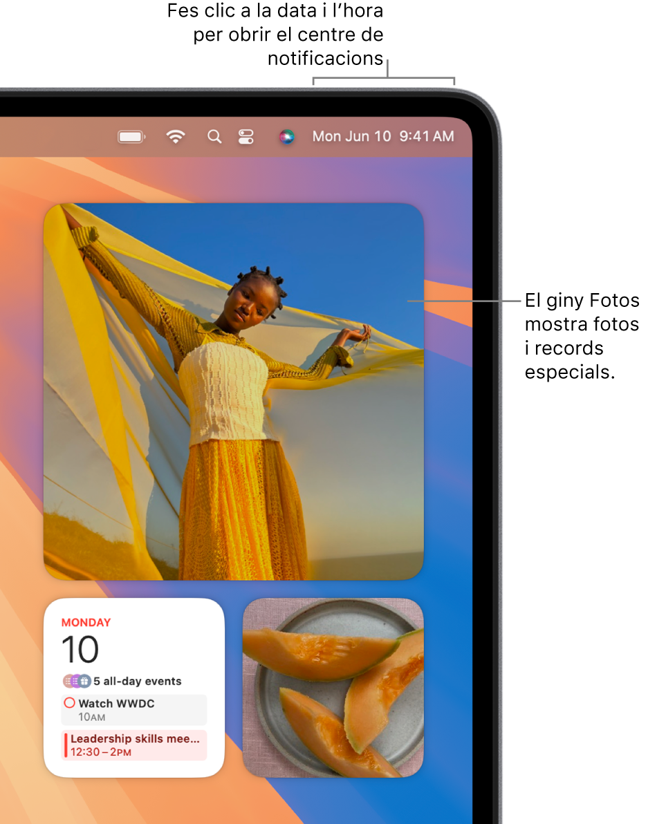 El giny de l’app Fotos al centre de notificacions.