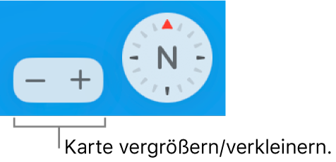 Zoomtasten auf der Karte.