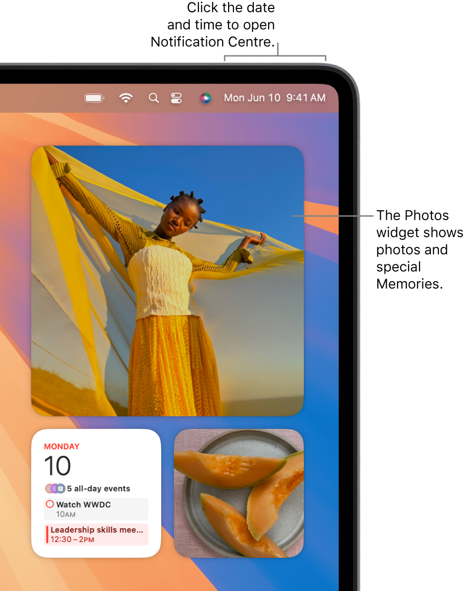 The Photos widget in Notification Centre.