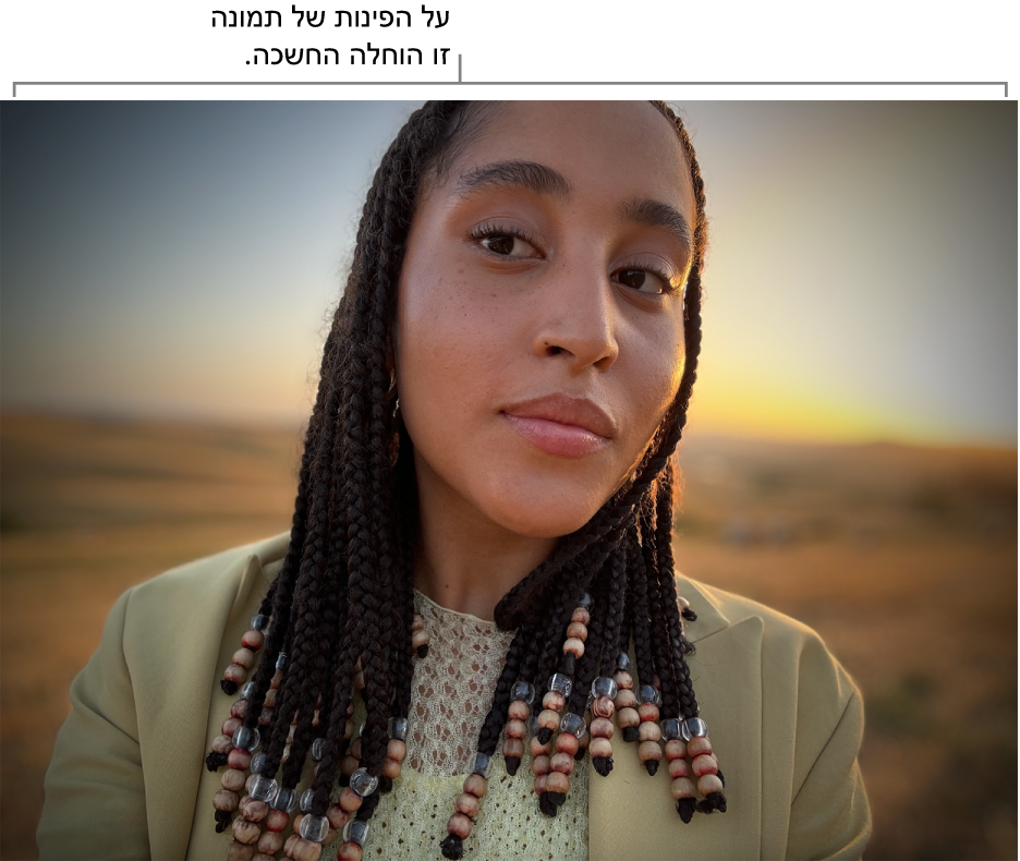 תמונה שהוחלה עליה החשכת פינות, בה ניתן לראות חשיכה מסביב לקצוות.