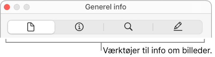 Værktøjerne til billedinfo.