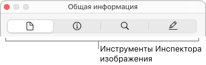 Инструменты Инспектора для изображений.