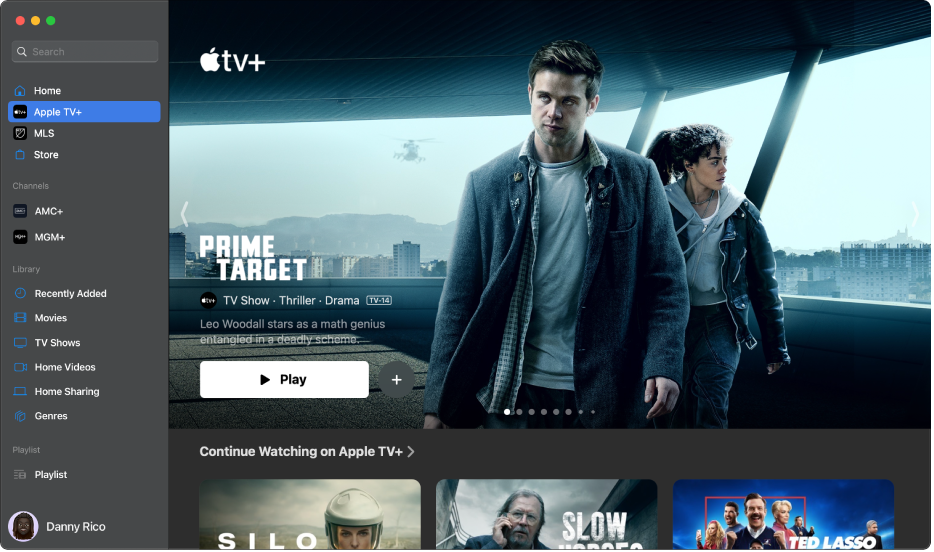 L’app Apple TV amb l’Apple TV+ obert.