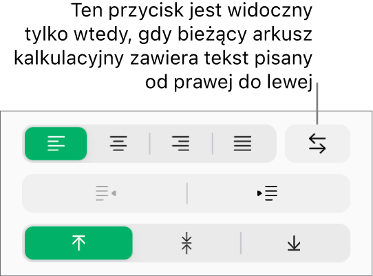 Przycisk Kierunek tekstu na pasku bocznym Format.
