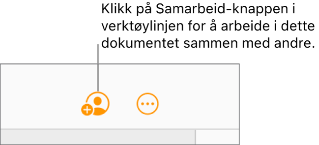 Samarbeid-knappen på verktøylinjen.