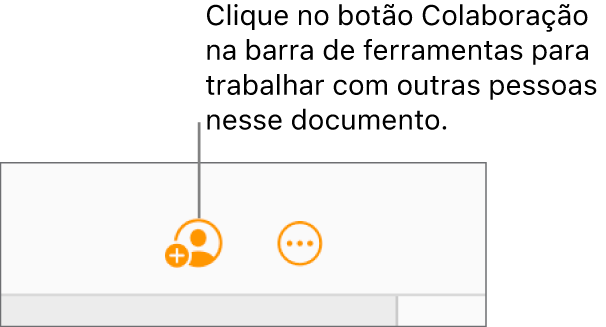 O botão Colaboração na barra de ferramentas.