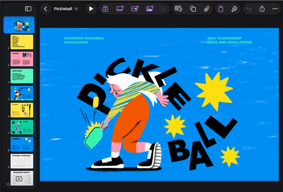 תצוגת שקפים.