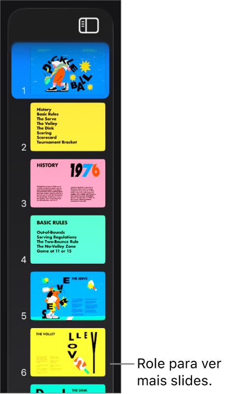 Navegador de slides.