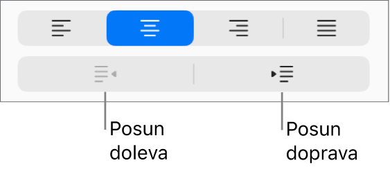 Volby zarovnání odstavců