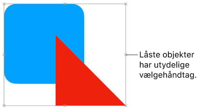 Låste objekter med utydelige vælgehåndtag.