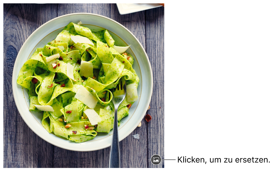 Ein Bild mit der Taste „Bild ersetzen“