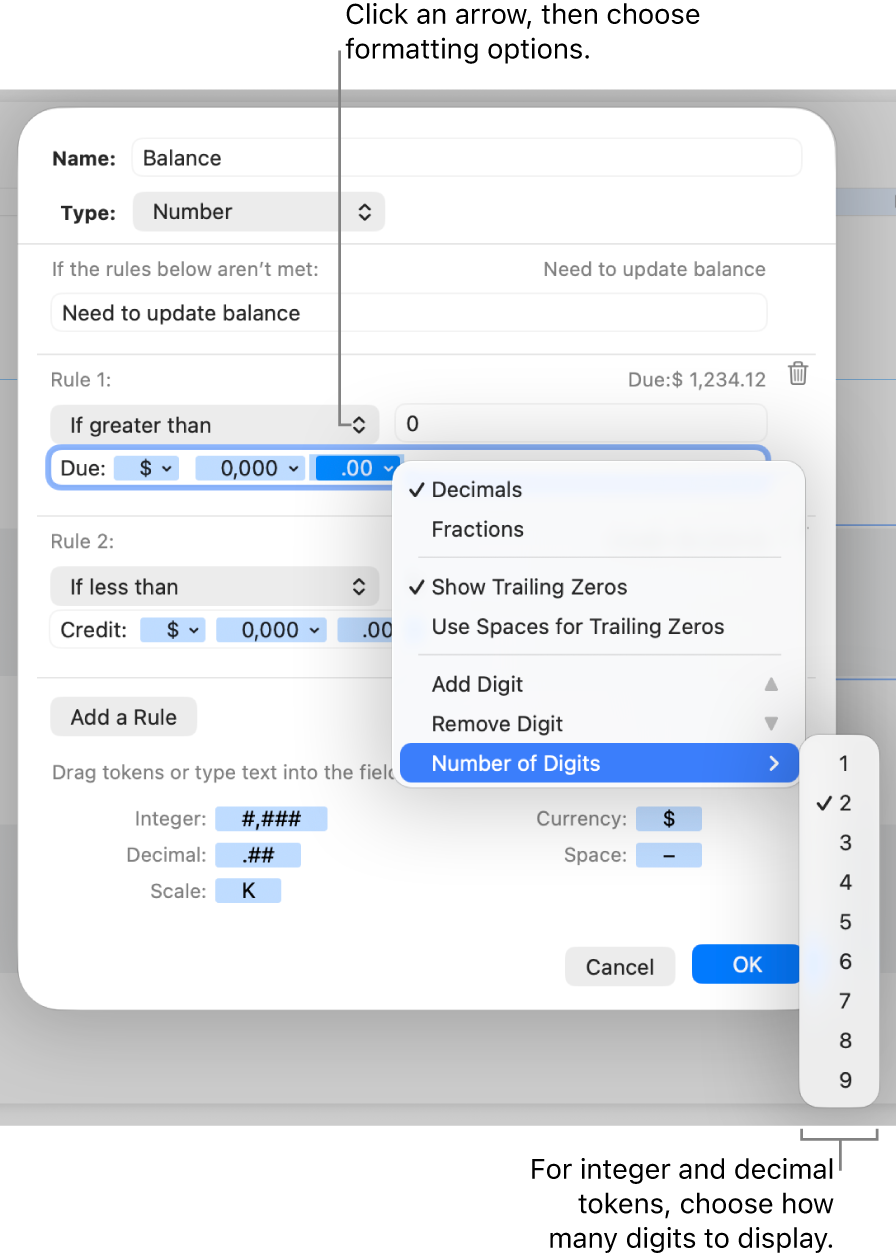 The custom cell format window with controls for creating a custom number format.