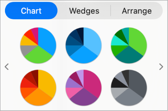 Chart styles in the Chart tab of the Format sidebar.