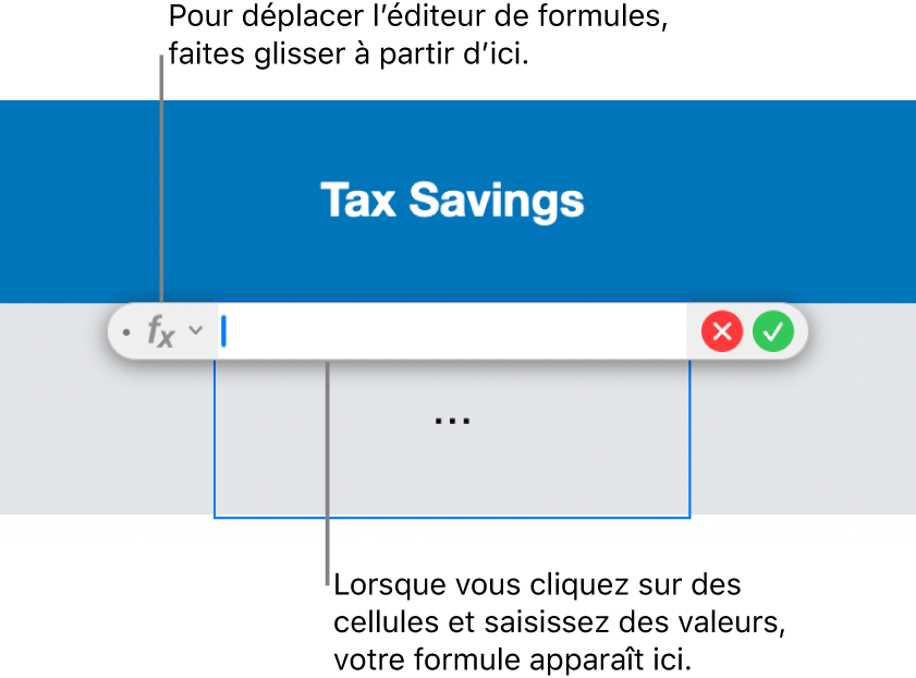 Éditeur de formules.