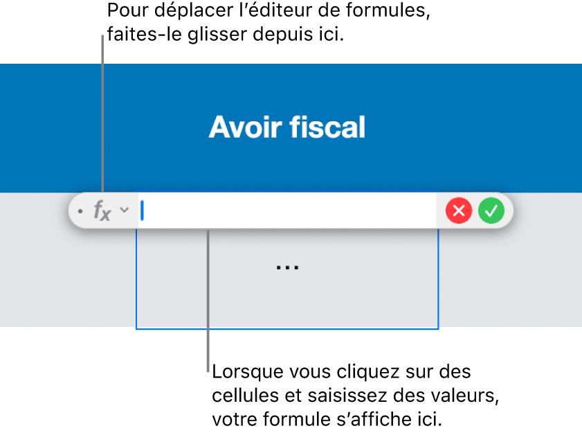 L’éditeur de formules.