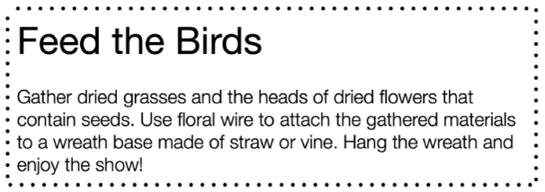 डॉट वाली रेखा बॉर्डर वाला अनुच्छेद।