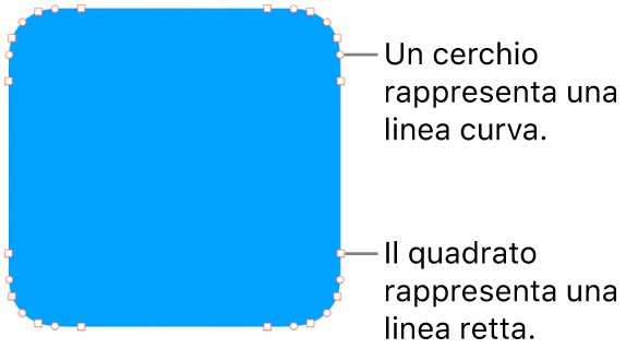 Forma con punti modificabili.