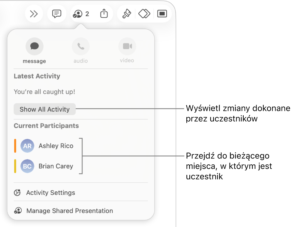 Menu współpracy z wymienionymi dwoma aktualnymi uczestnikami.