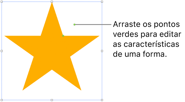 Uma forma com puxadores de seleção.