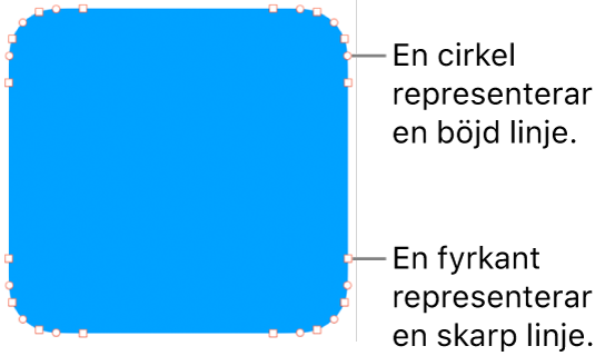 En form med redigerbara punkter.