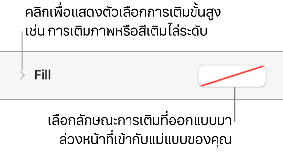 ตัวควบคุมสำหรับการเลือกสีเติม