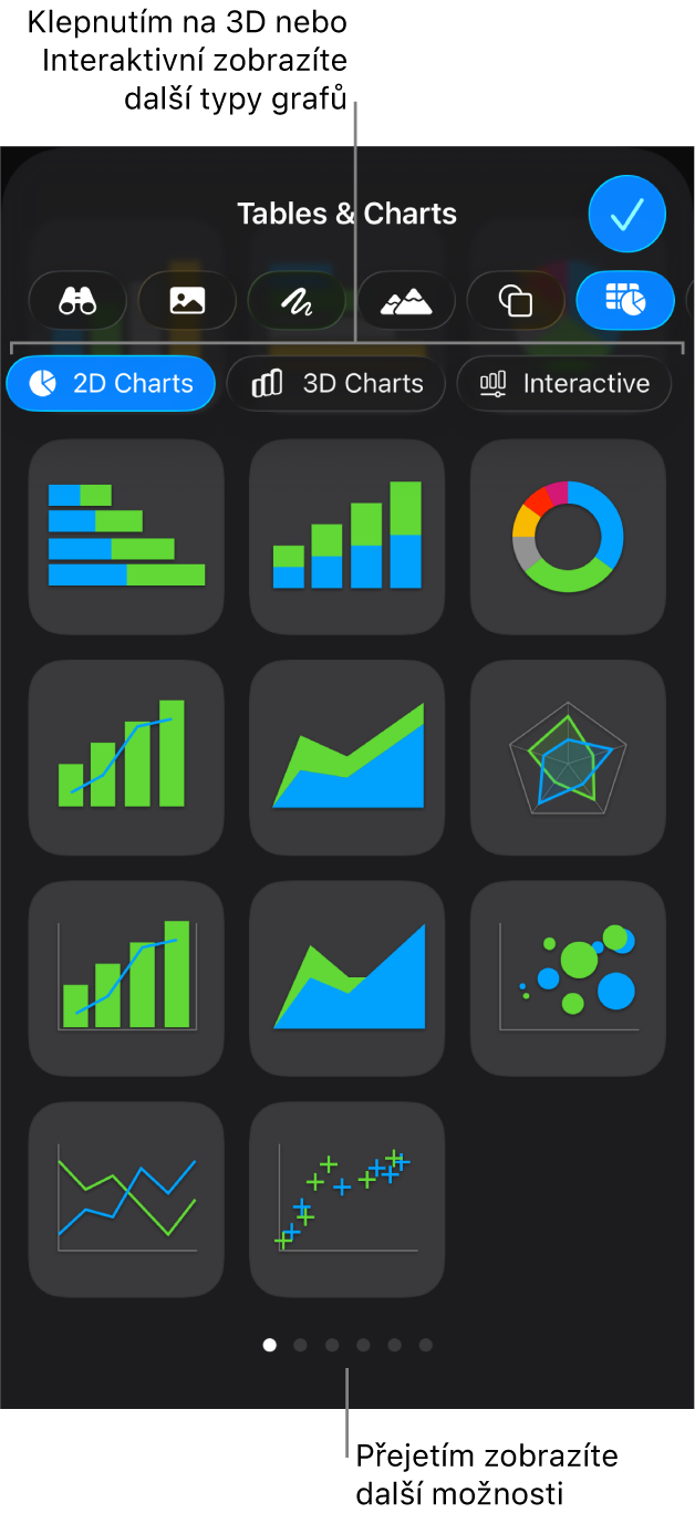 Nabídka přidání grafu