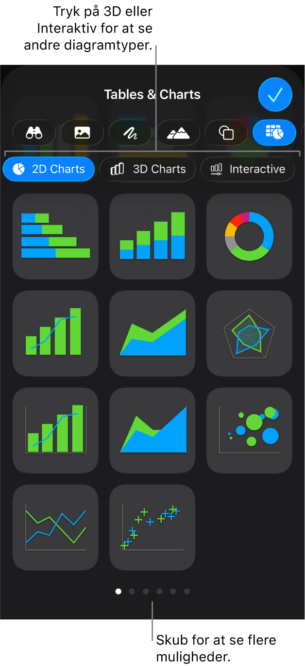 Menuen Tilføj diagram.