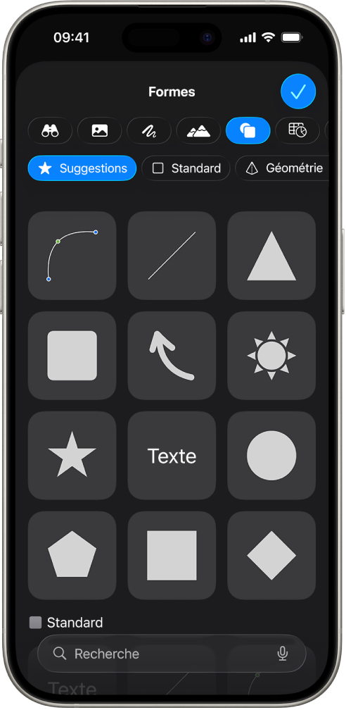 Le menu Insérer avec des boutons en haut du menu pour ajouter des tableaux, des graphiques, des figures et du contenu multimédia.