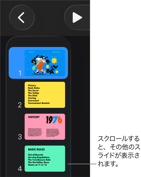 スライドナビゲータ。