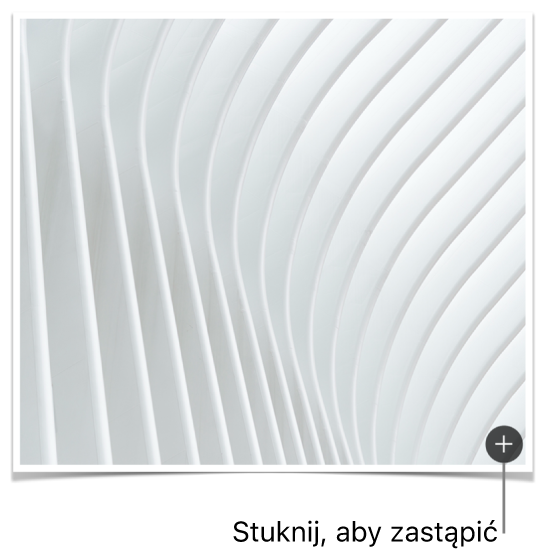 Obrazek z przyciskiem zastępowania obrazka.