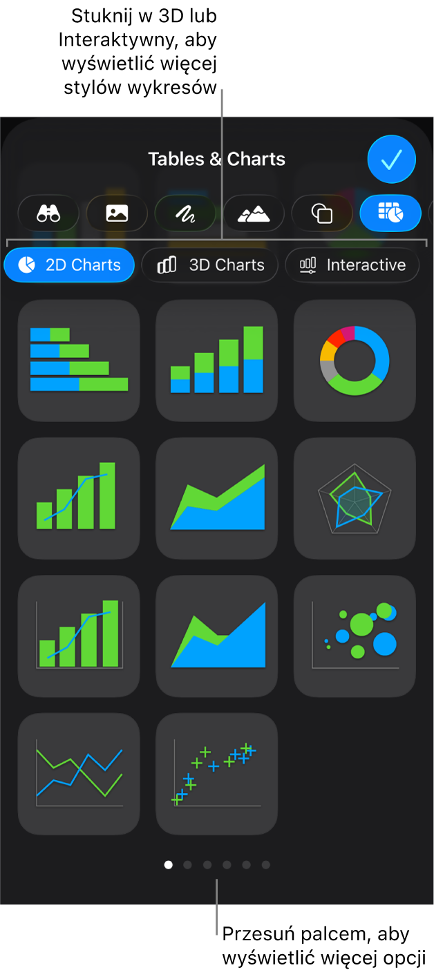 Menu dodawania wykresu.